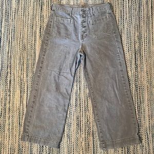 Cropped wide leg jean